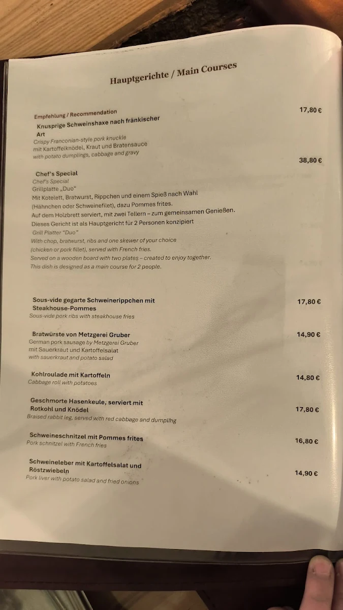 Speisekarte photo 2