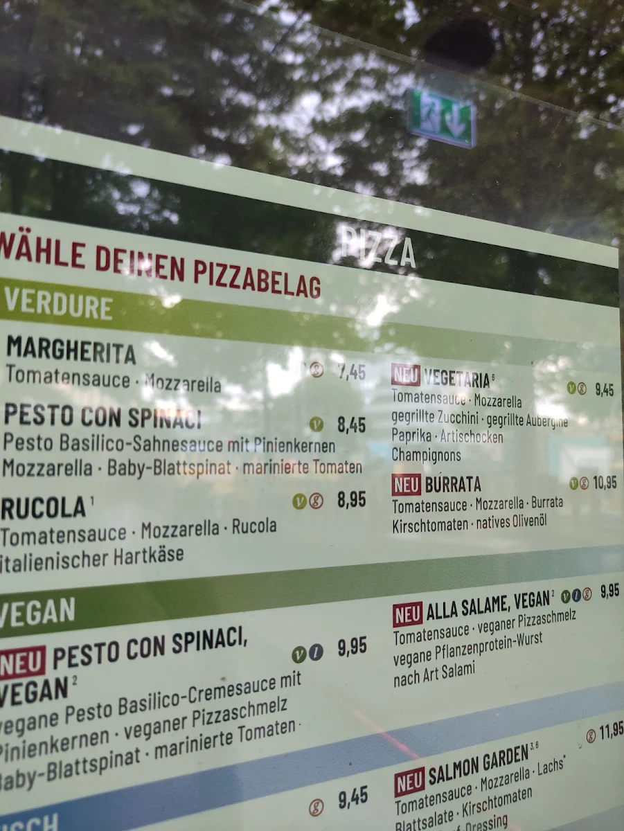 Speisekarte, VAPIANO Göttingen Weender Landstraße