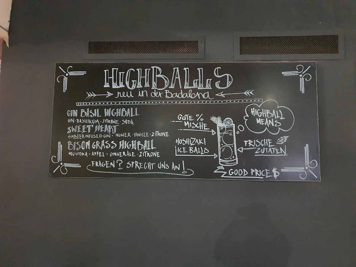 Speisekarte, Badalona Bar