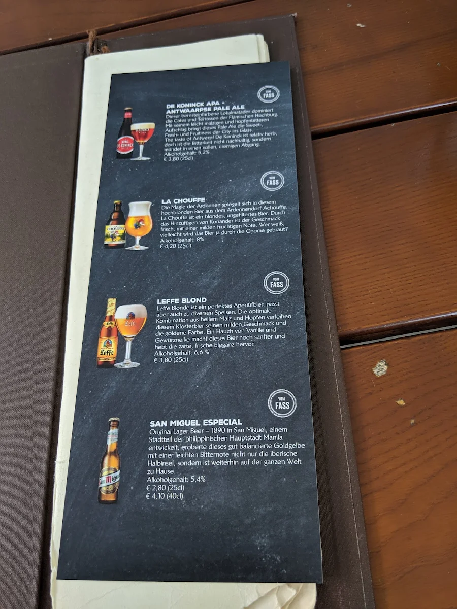Speisekarte, Badalona Bar