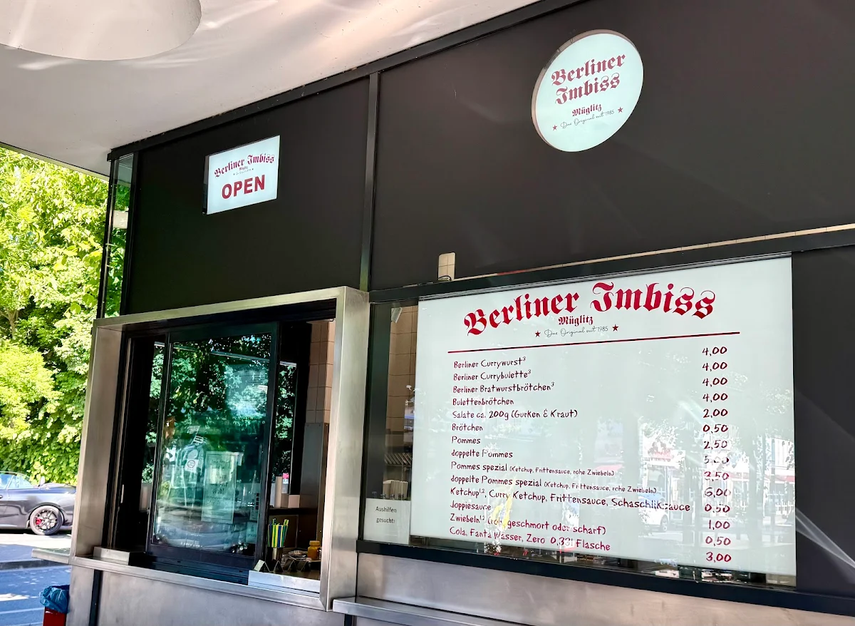 Speisekarte, Berliner Imbiss Klemensplatz