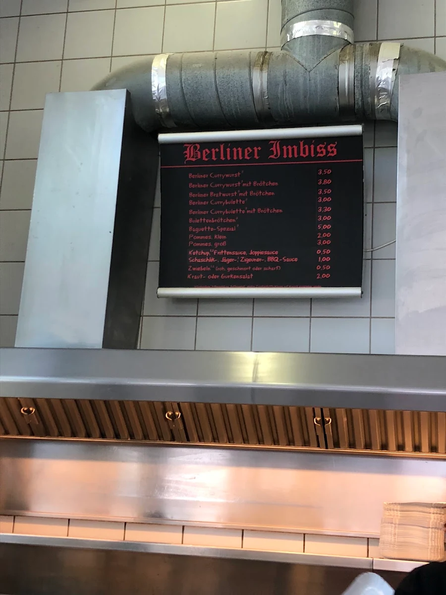 Speisekarte, Berliner Imbiss Klemensplatz