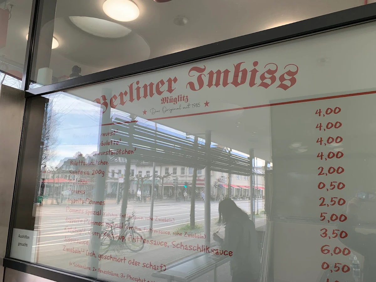 Speisekarte, Berliner Imbiss Klemensplatz