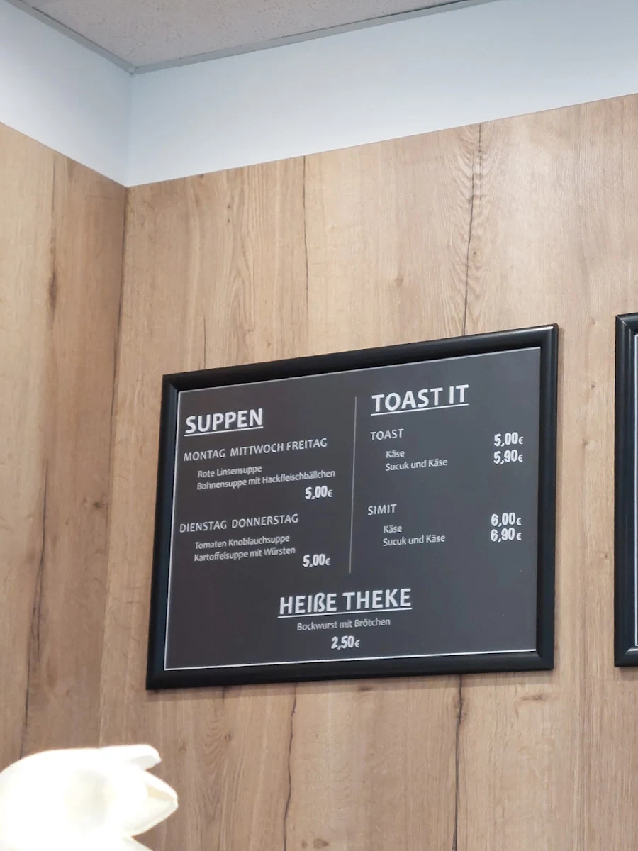 Speisekarte, Rüdiger's Coffee & Bakery