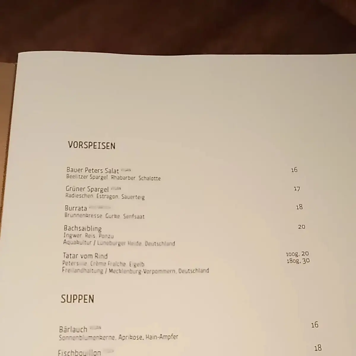 Speisekarte photo 2