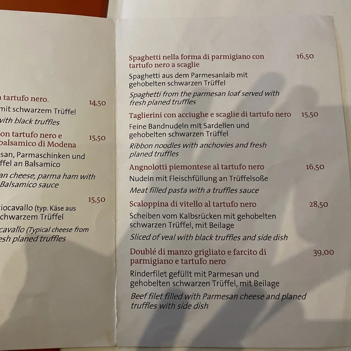 Speisekarte photo 2