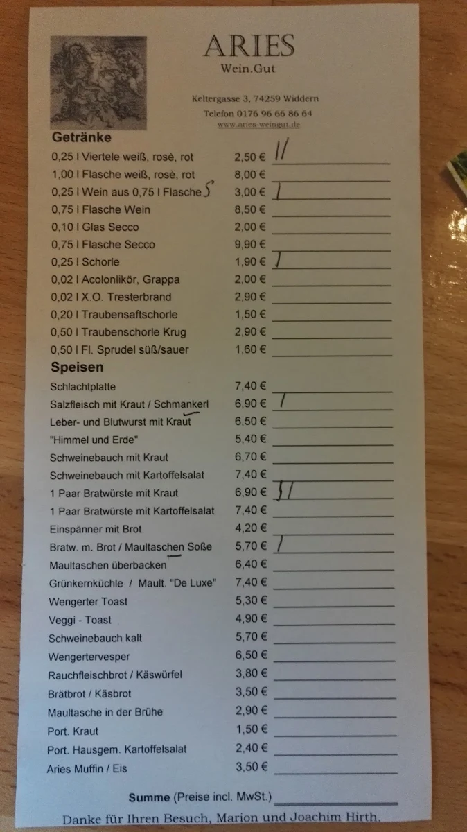 Speisekarte photo 2