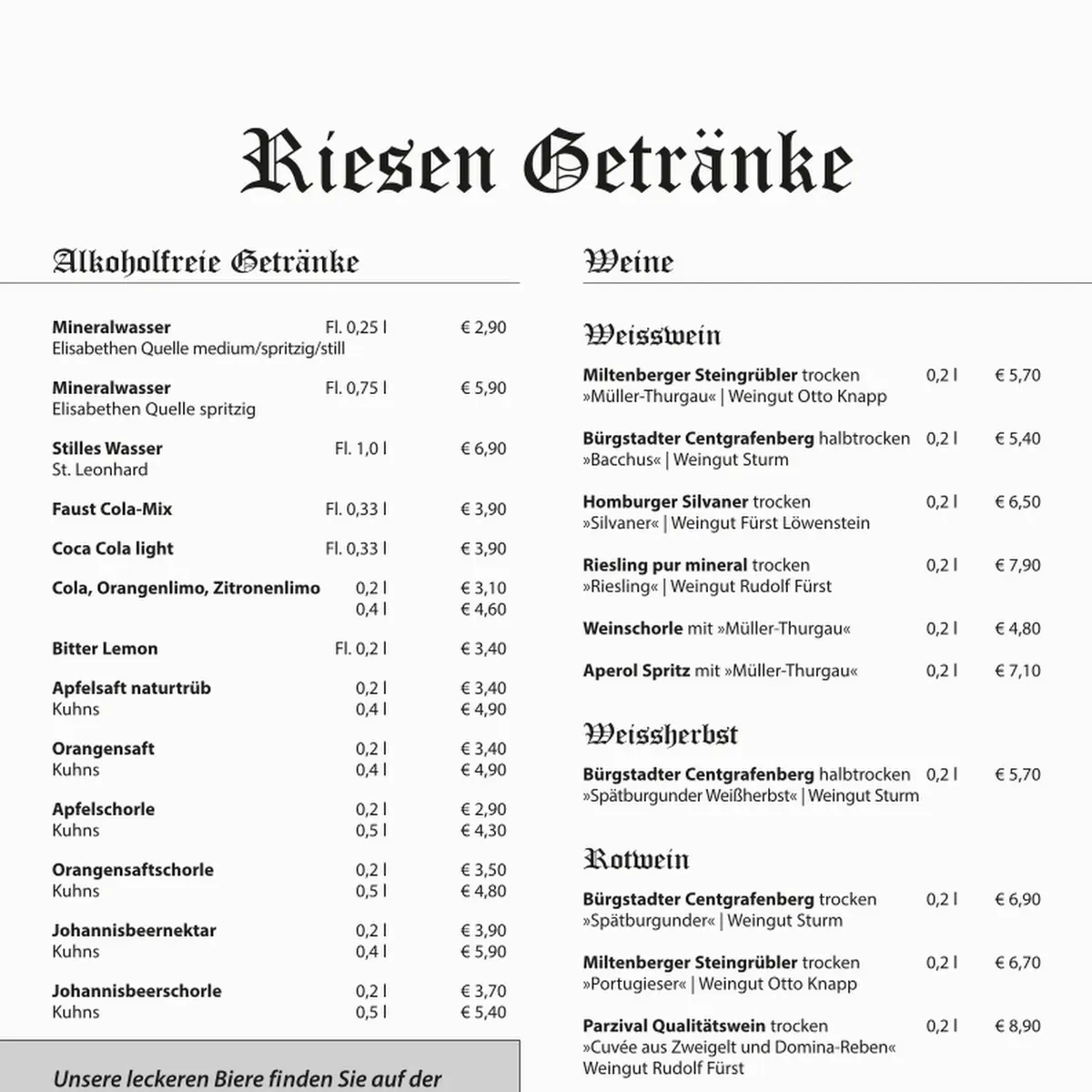 Speisekarte photo 1
