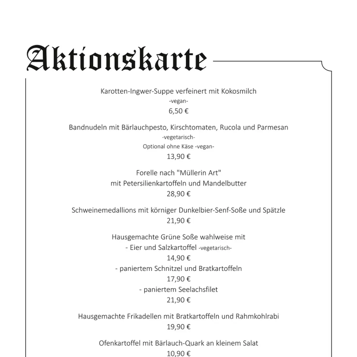 Speisekarte photo 5