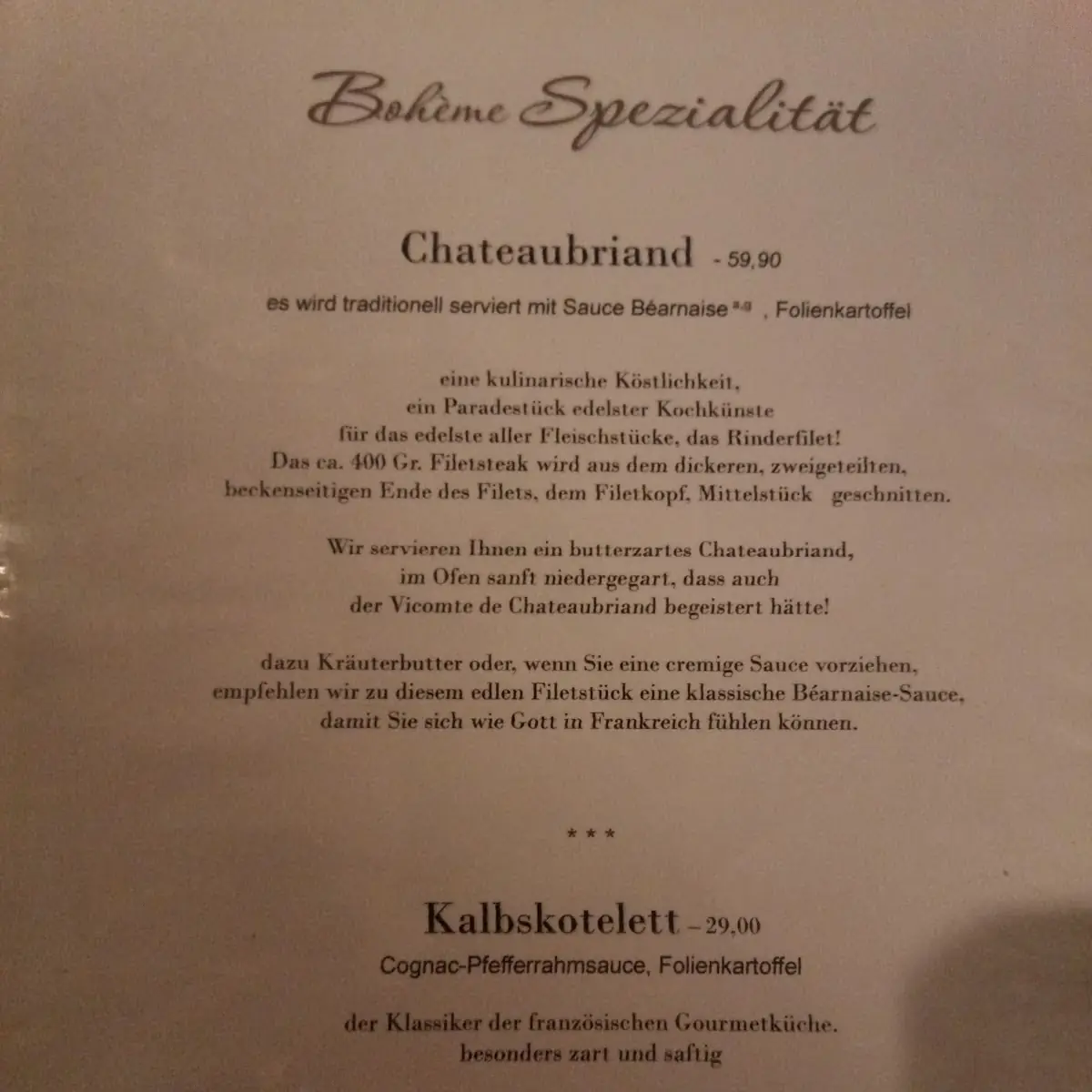 Speisekarte photo 2