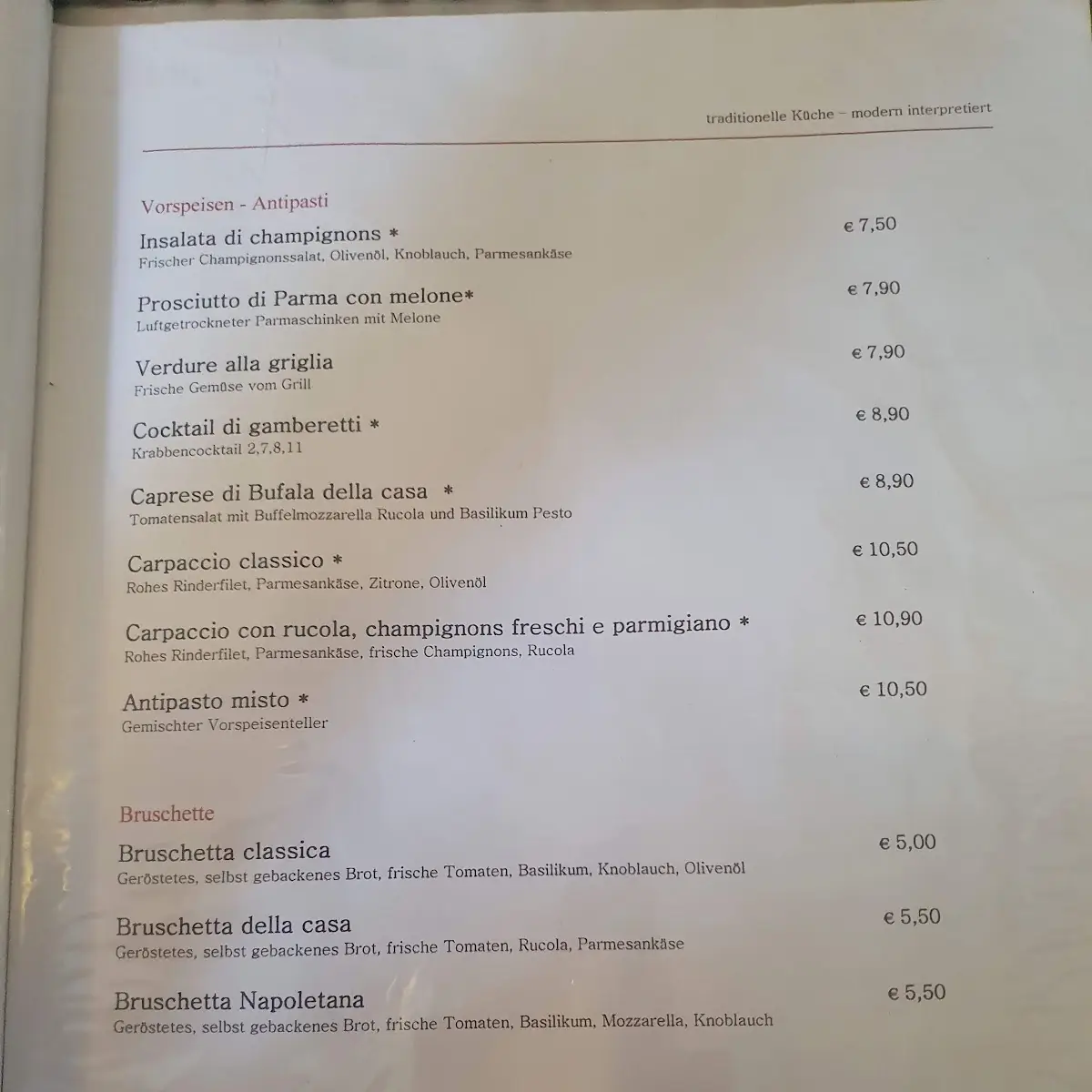 Speisekarte photo 2