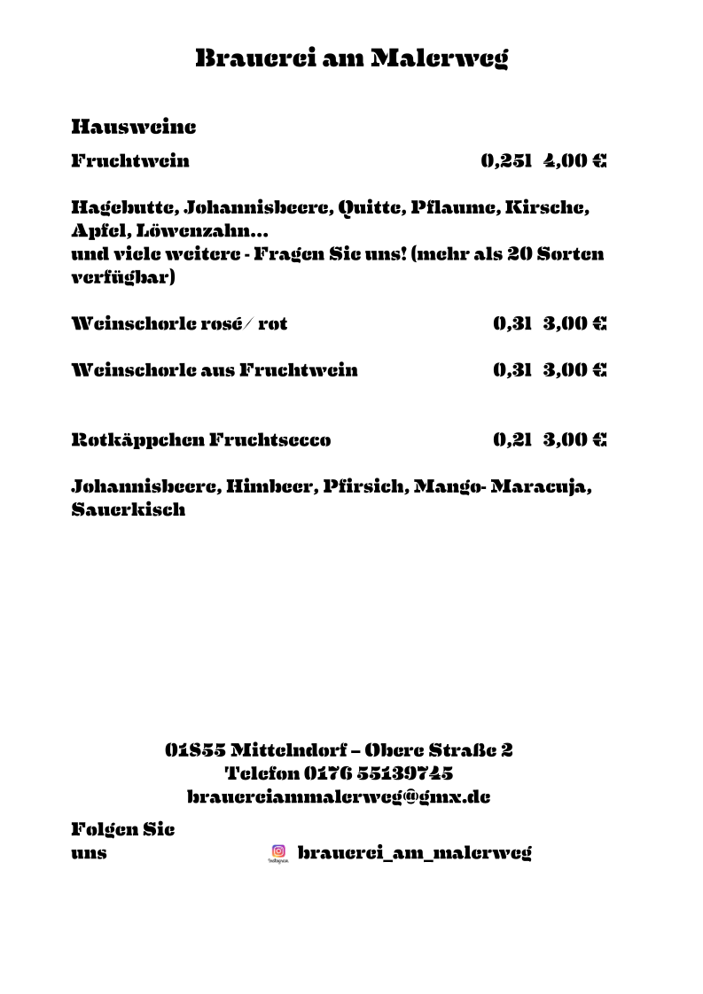 Speisekarte photo 1