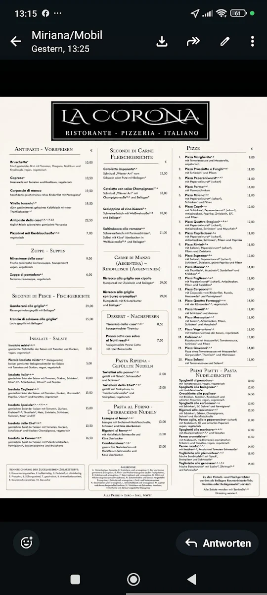 Speisekarte photo 2