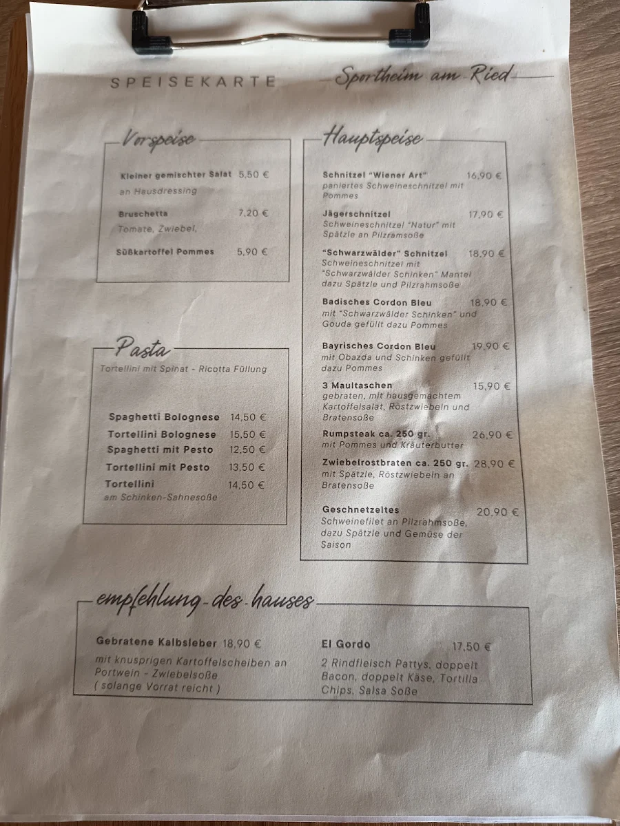 Speisekarte photo 2