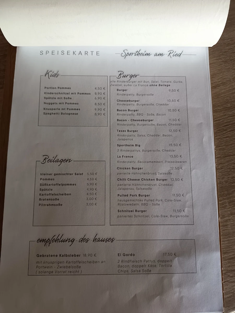 Speisekarte photo 4