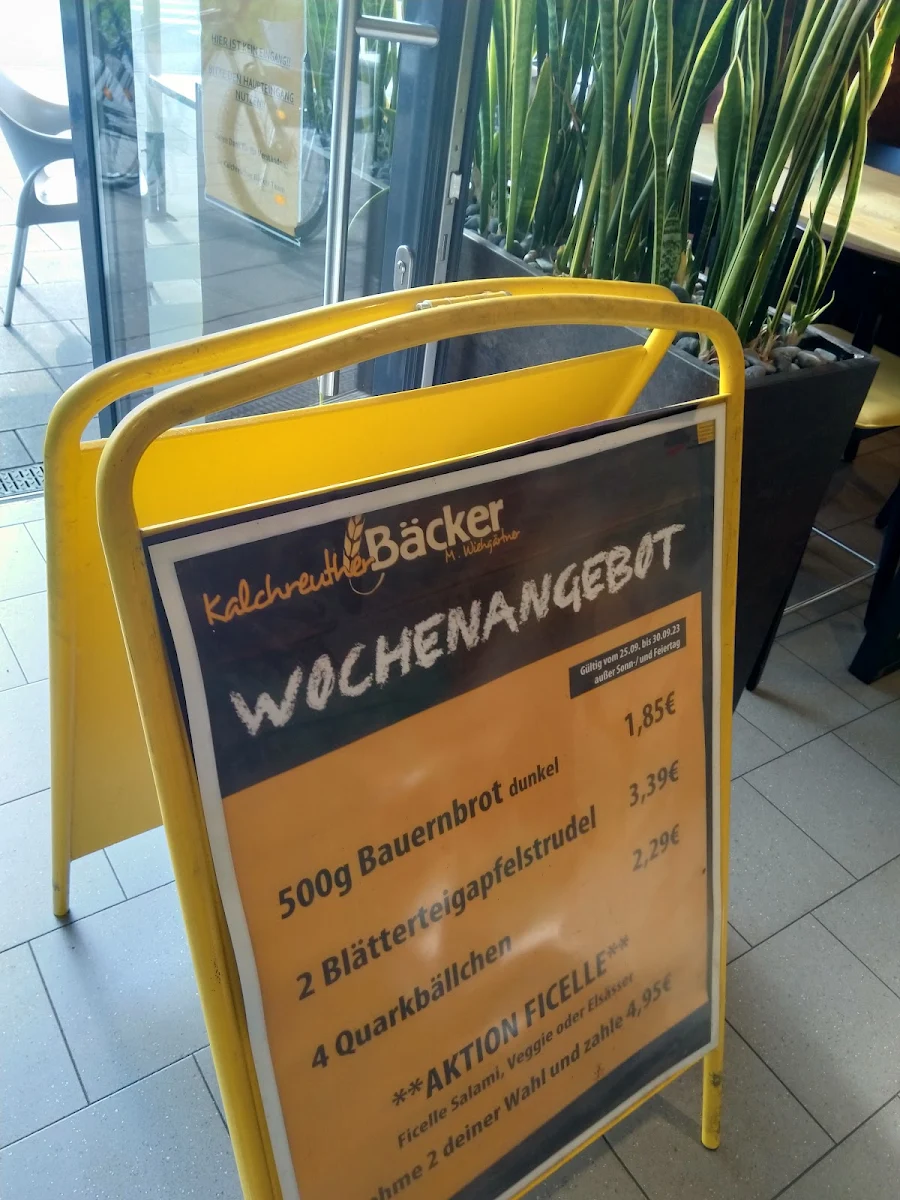 Speisekarte, Der Kalchreuther Bäcker; Bäckeria
