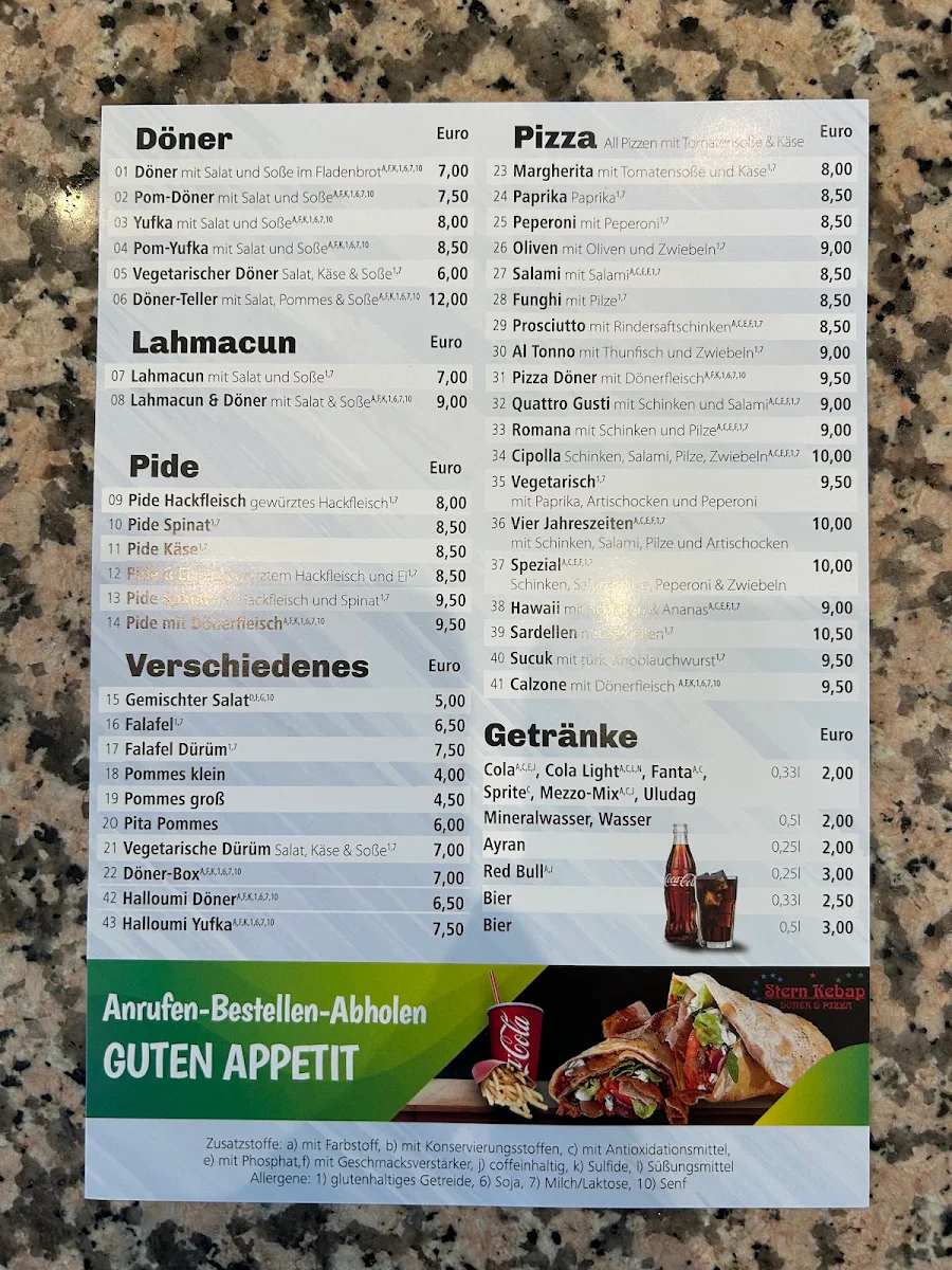 Speisekarte photo 1