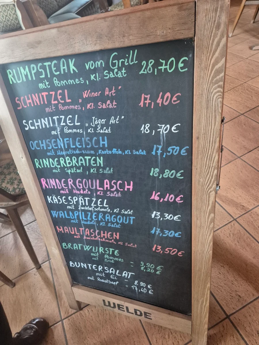 Speisekarte, Bierhelderhof GbR Gutsschänke