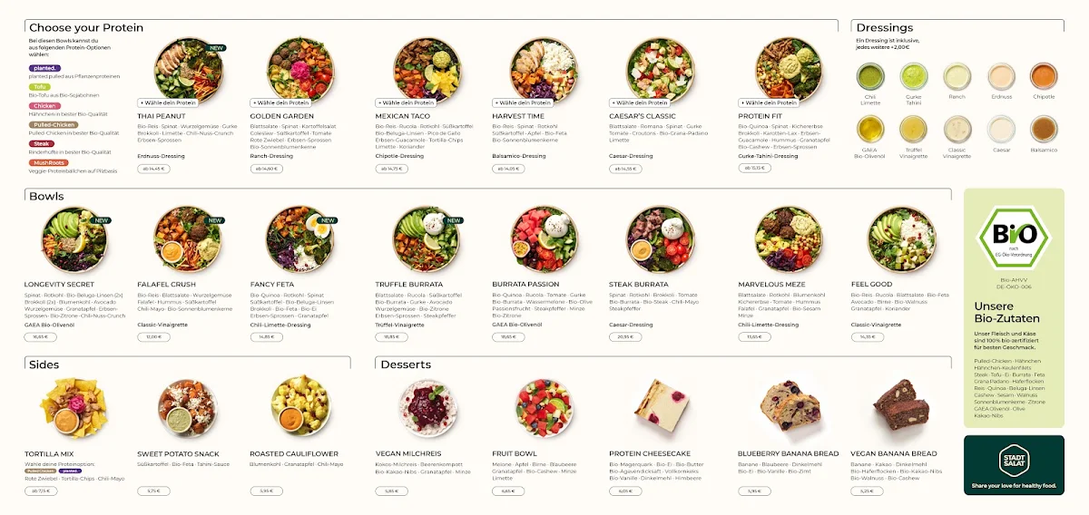 Speisekarte, STADTSALAT