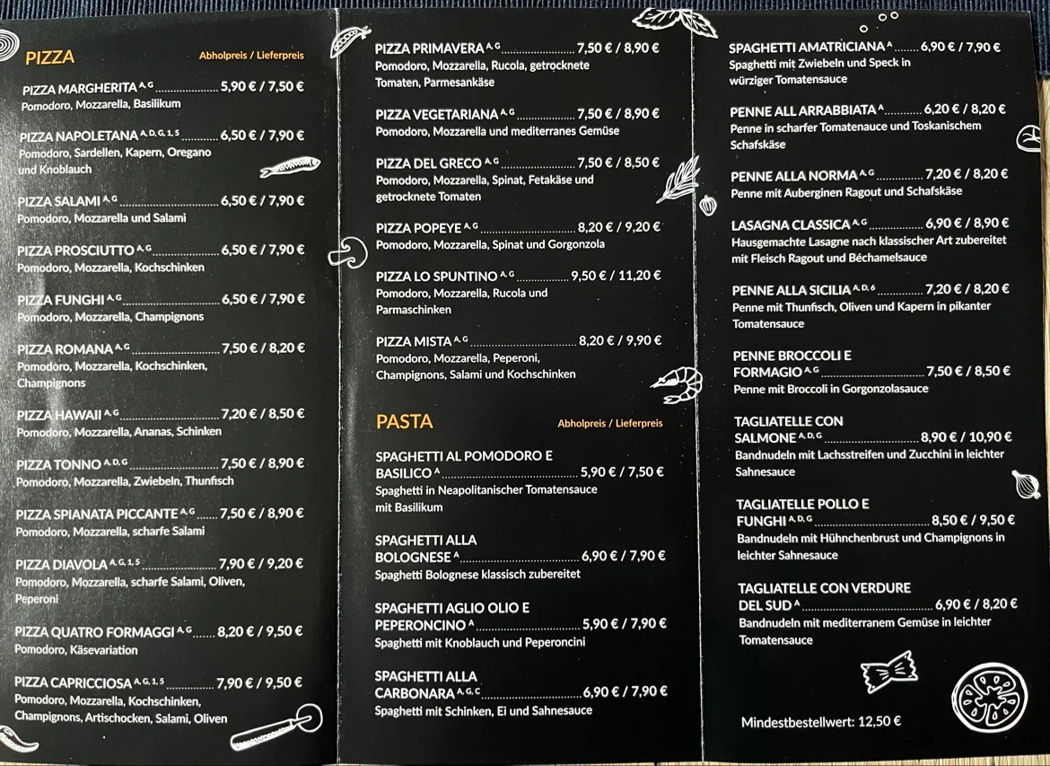 Speisekarte, Lo Spuntino