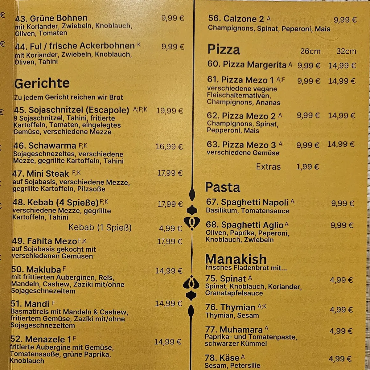 Speisekarte photo 2