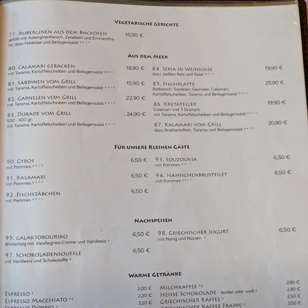 Speisekarte photo 1