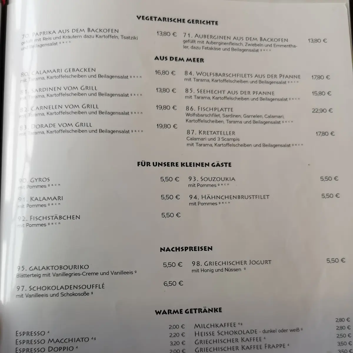 Speisekarte photo 8