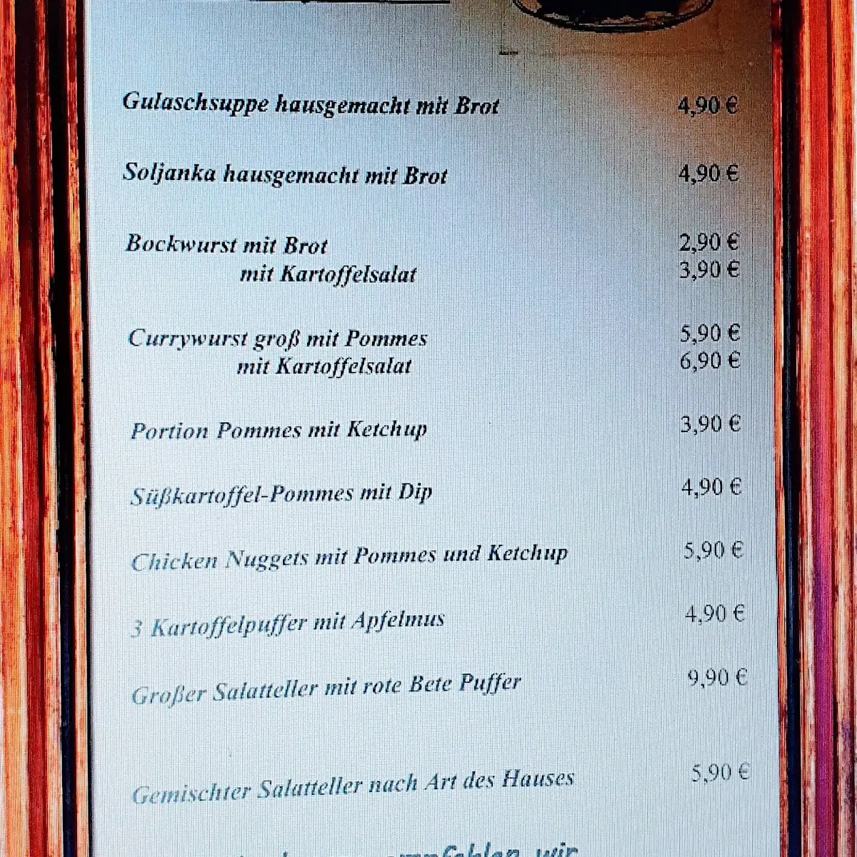 Speisekarte photo 3