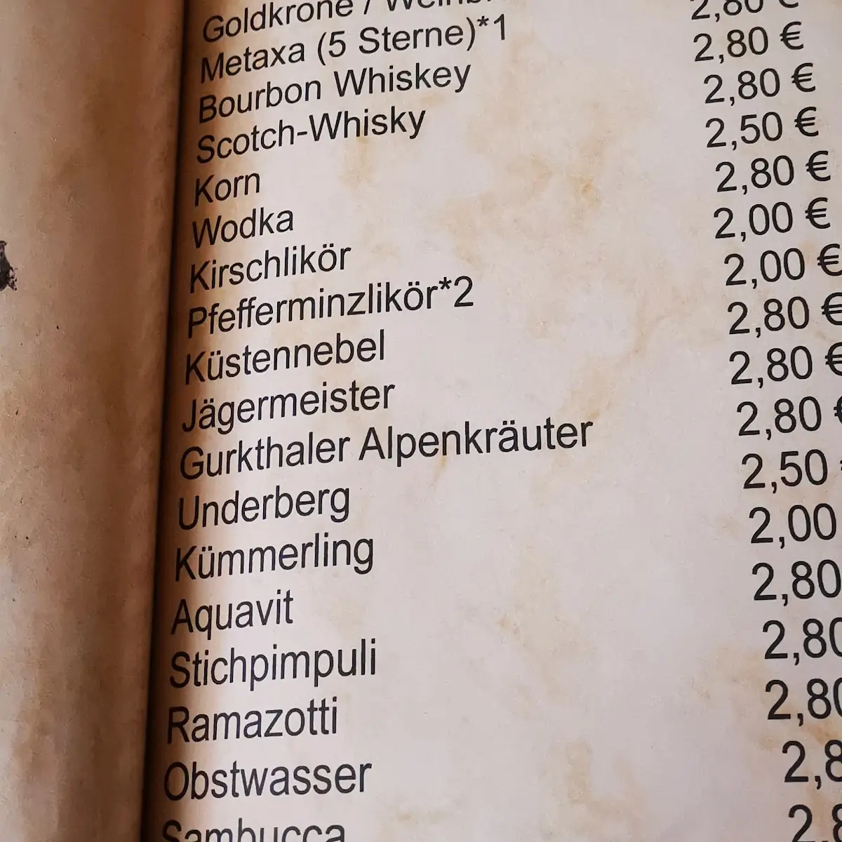 Speisekarte photo 2