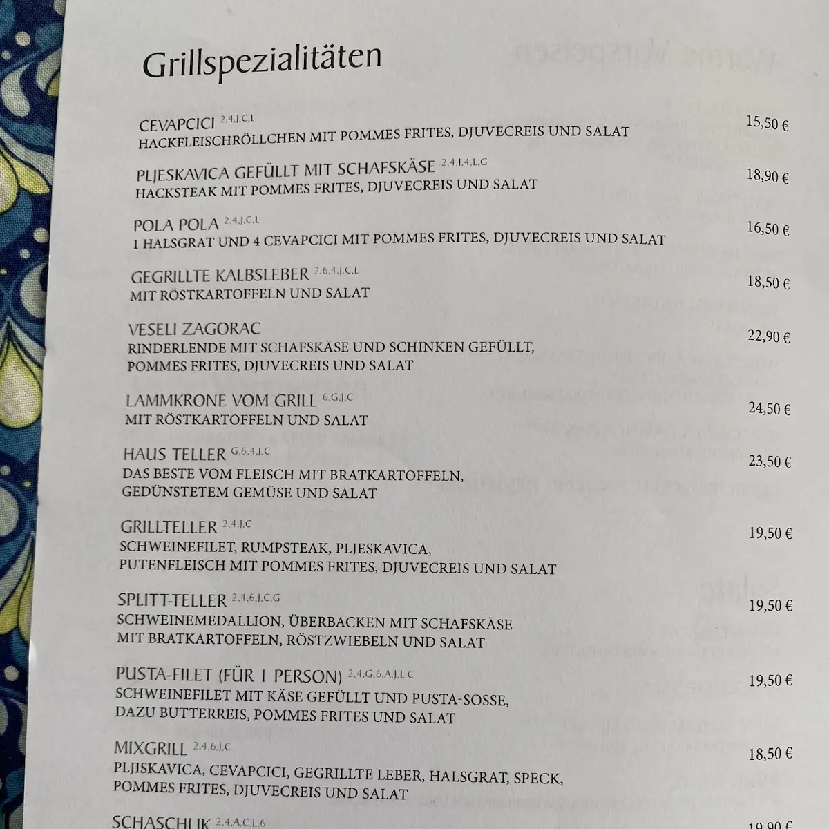 Speisekarte photo 4