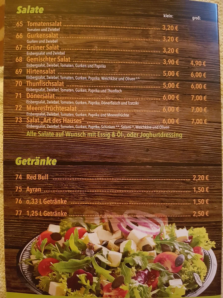 Speisekarte, GÜL Kebaphaus Waldkraiburg