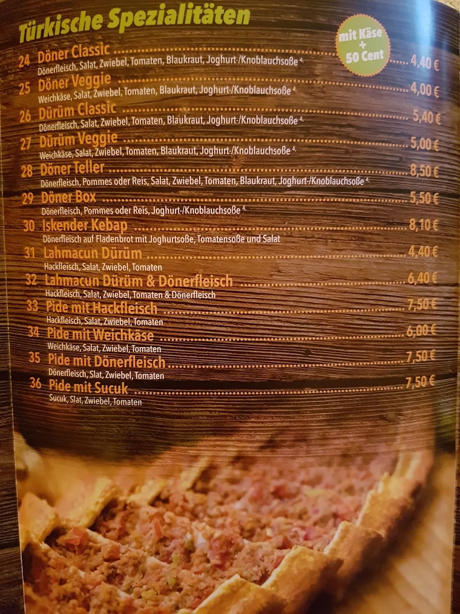 Speisekarte, GÜL Kebaphaus Waldkraiburg