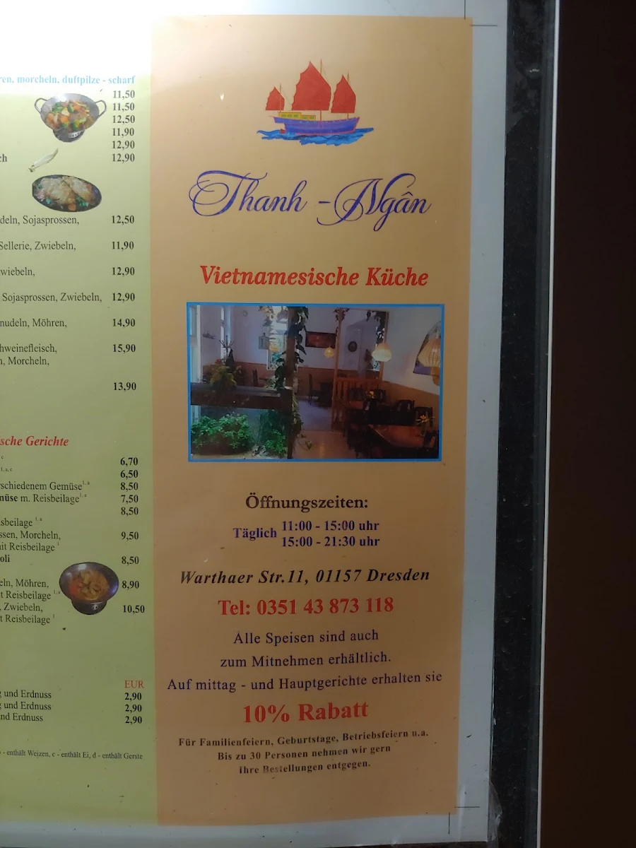 Speisekarte, Thanh-Ngan