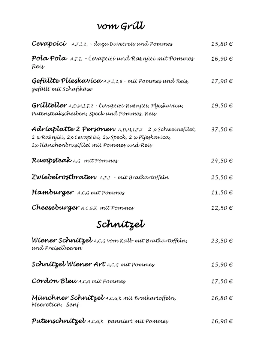 Speisekarte photo 1