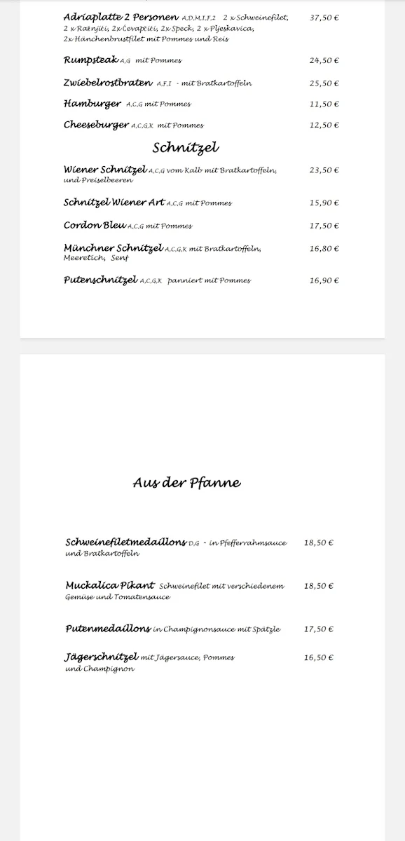 Speisekarte photo 2
