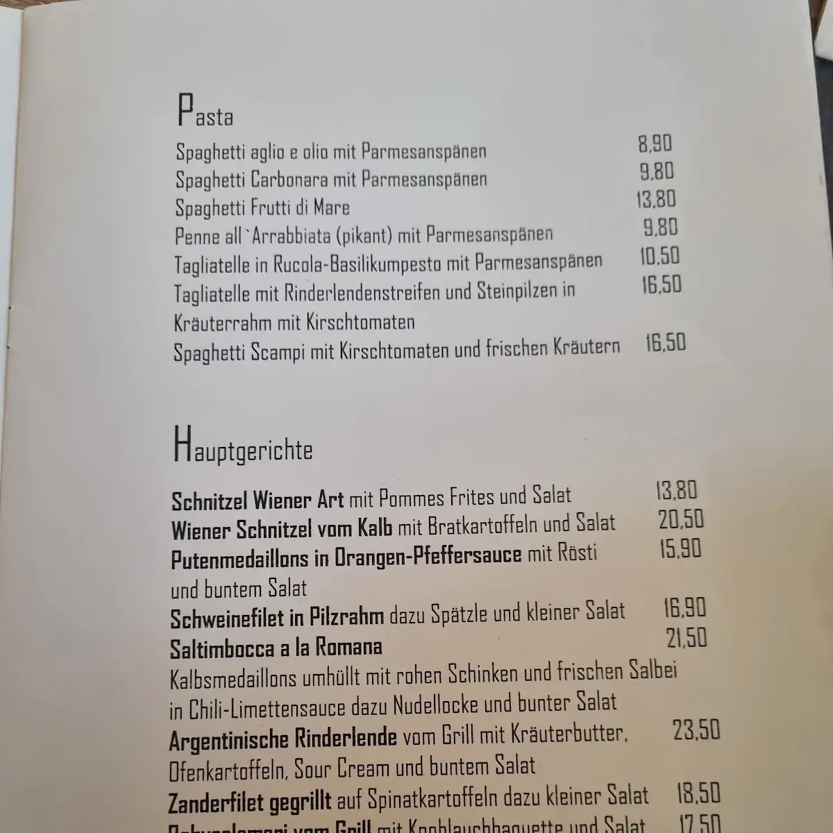 Speisekarte photo 2