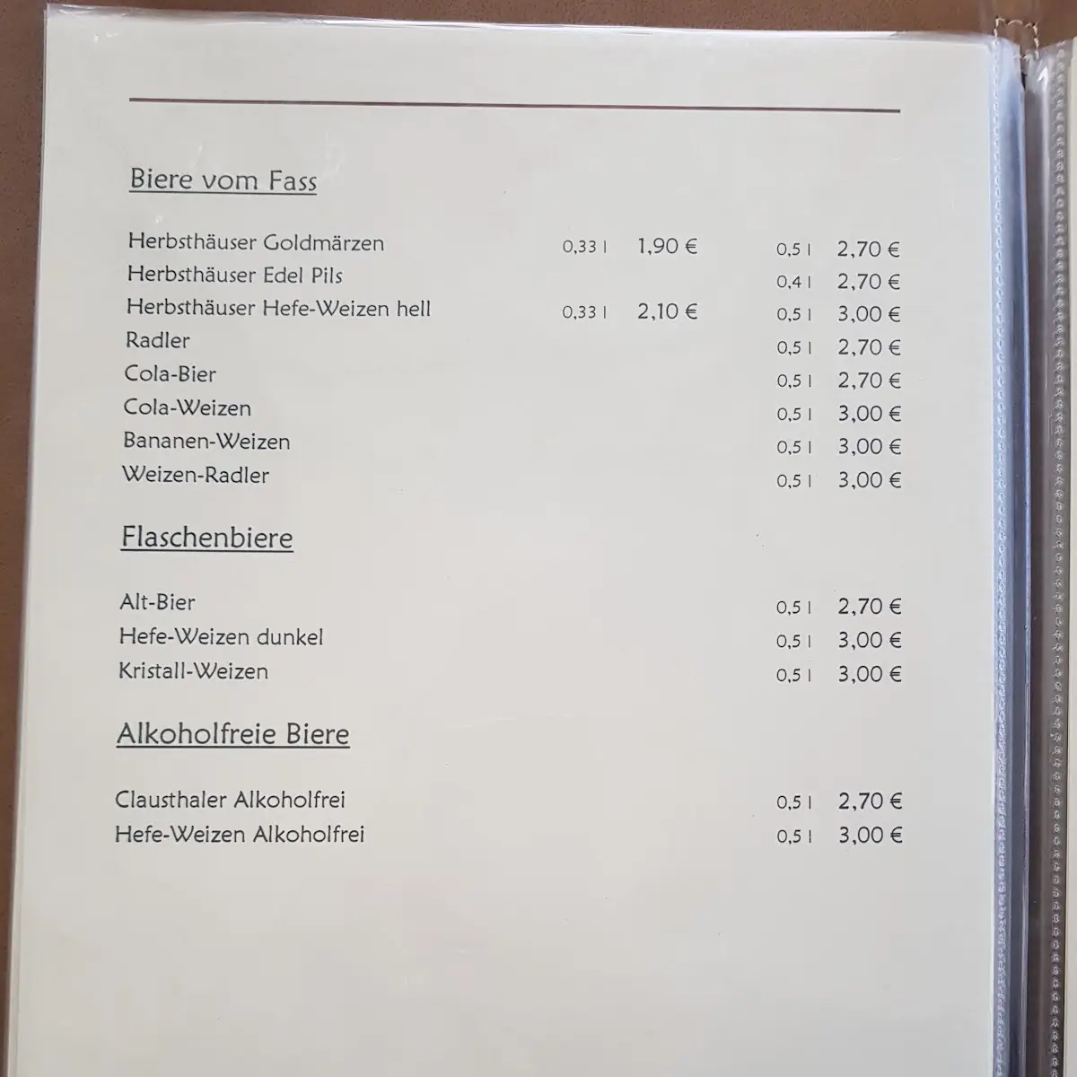 Speisekarte photo 1