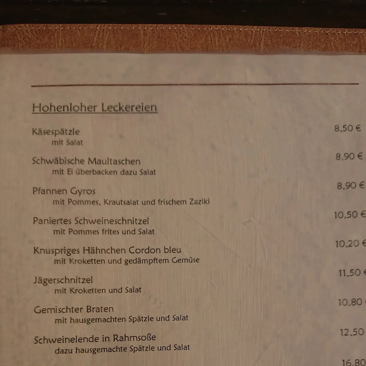 Speisekarte photo 3