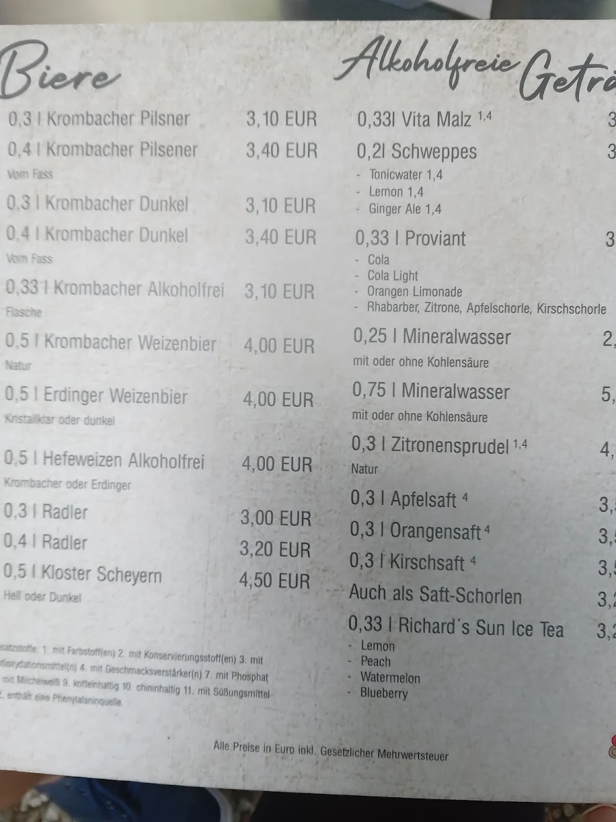 Speisekarte photo 2