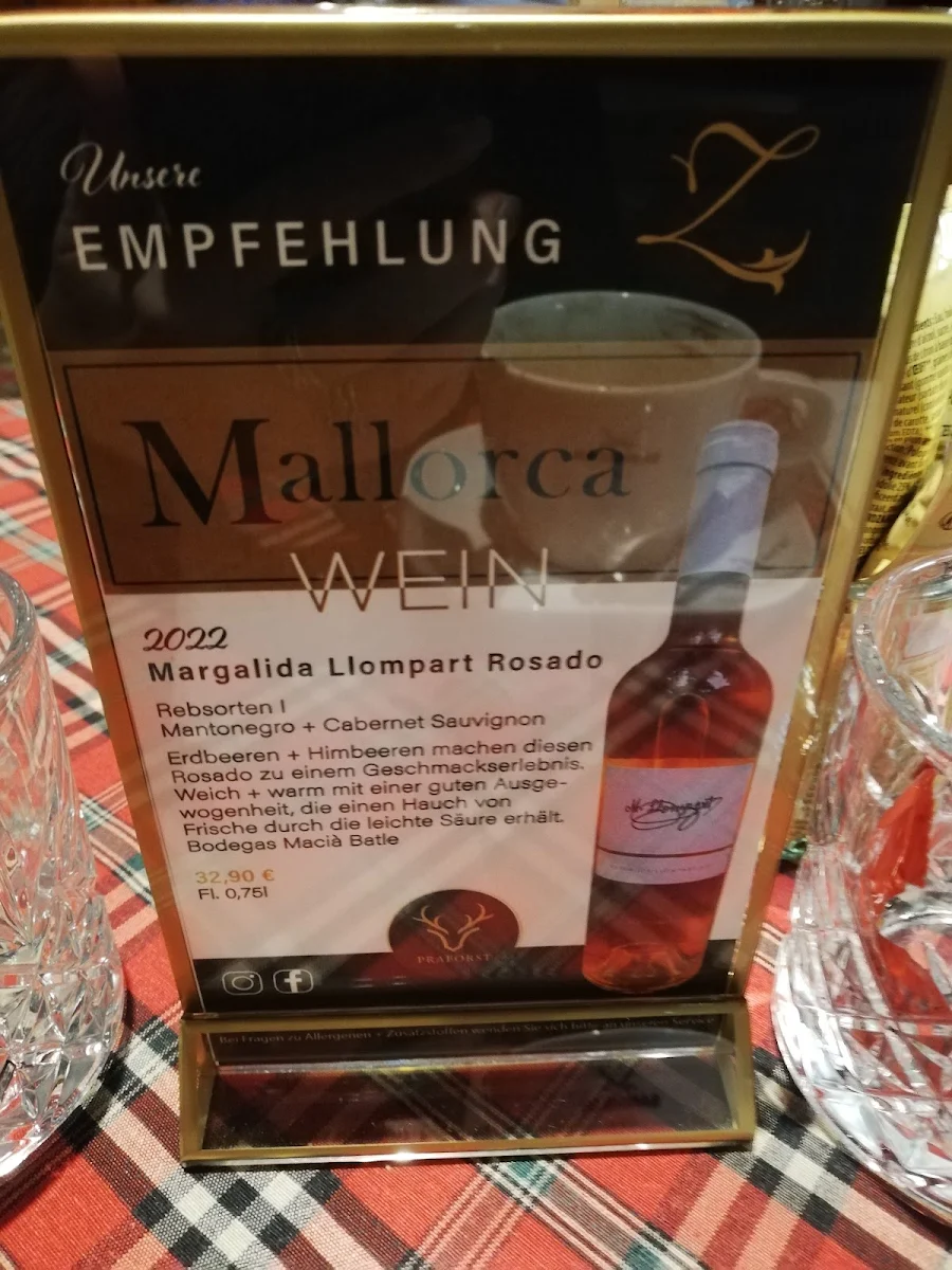 Speisekarte, Praforst | Die Waldgaststätte
