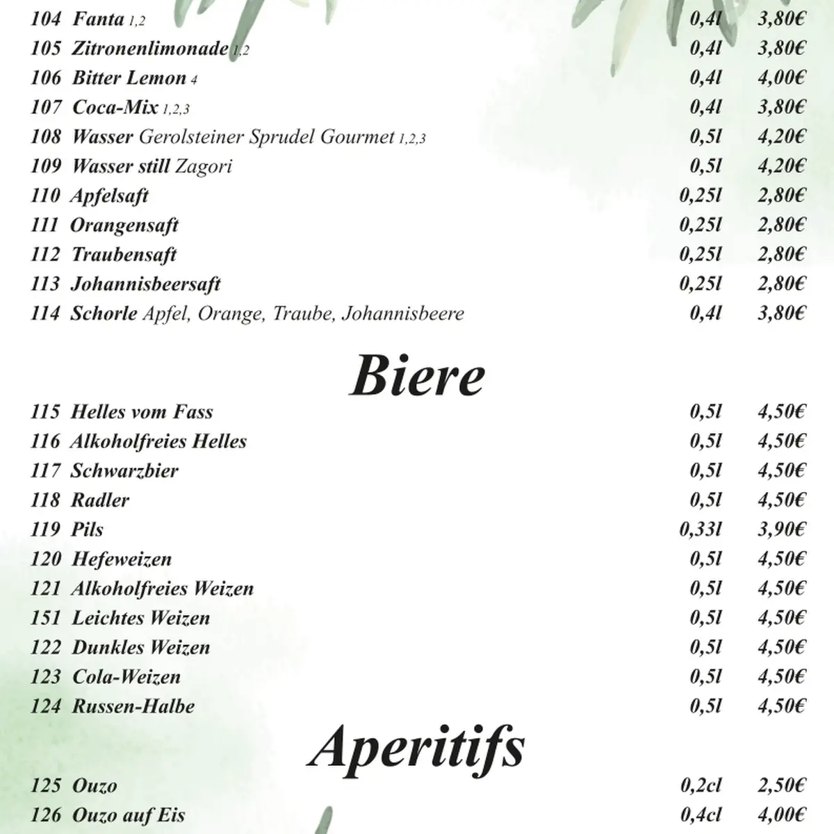 Speisekarte photo 2