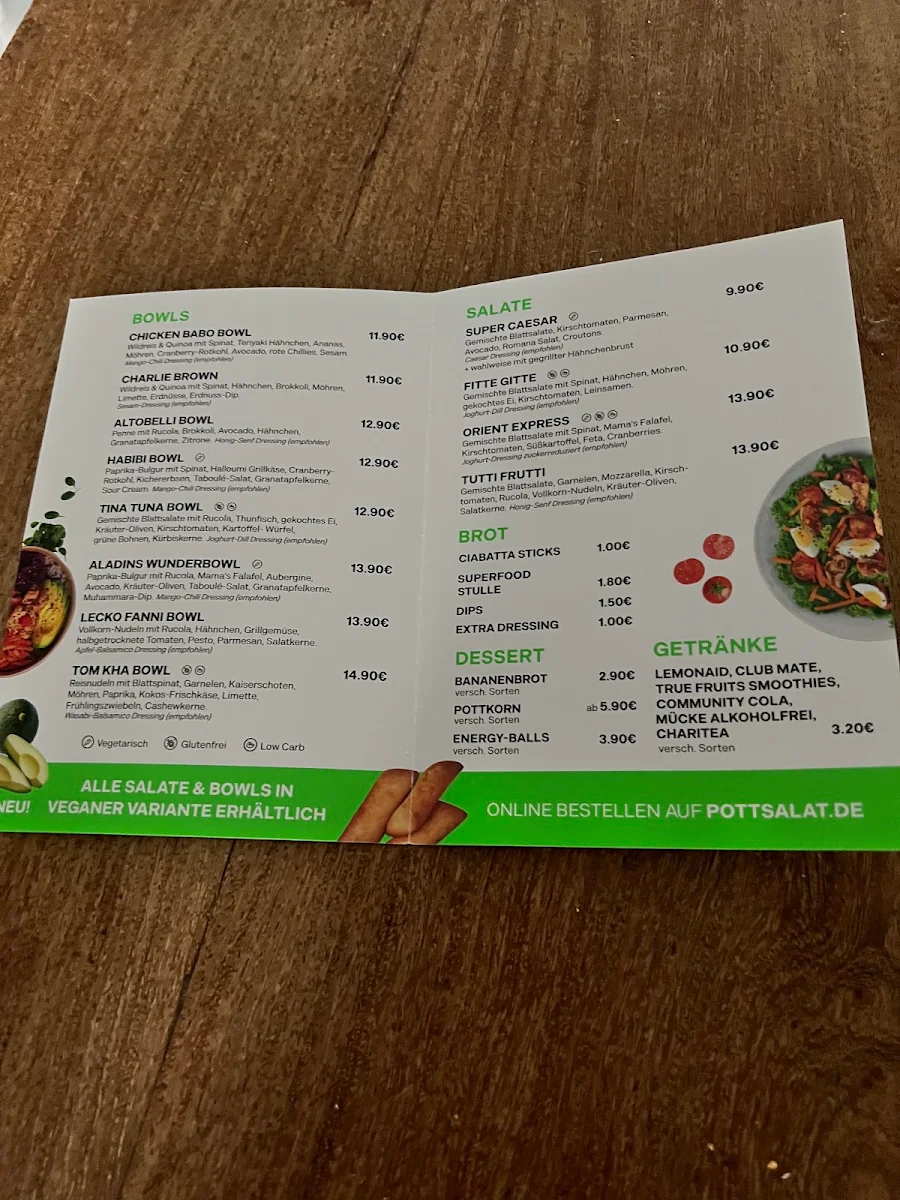 Speisekarte, Green Club