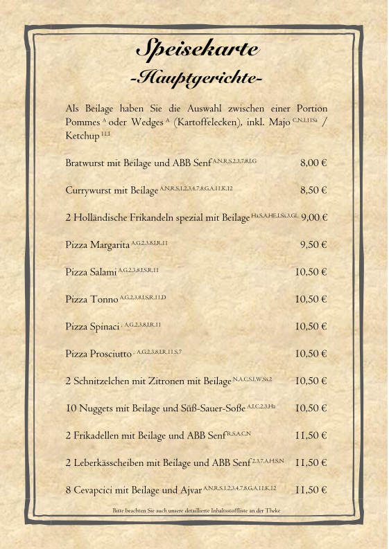 Speisekarte photo 2