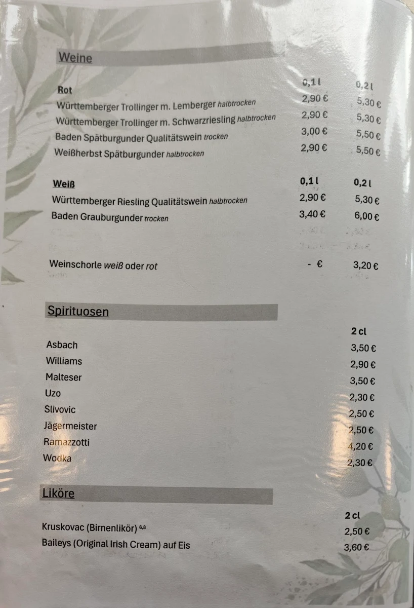Speisekarte photo 3