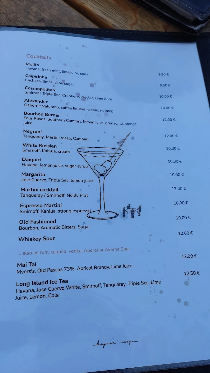 Speisekarte, Restaurant Keyser Soze GbR