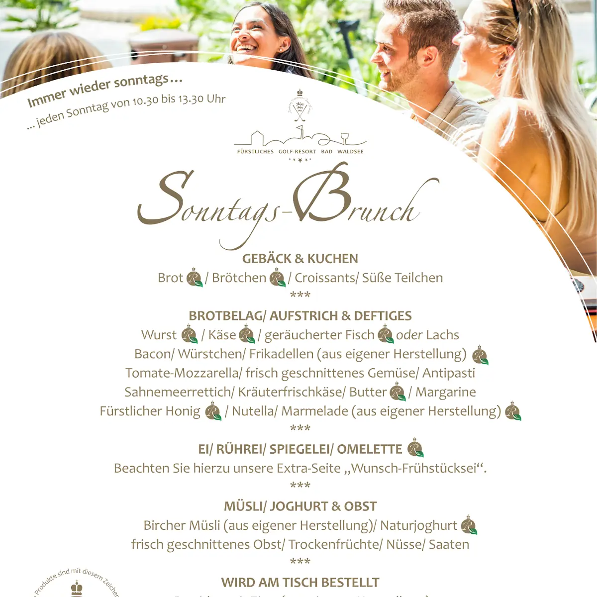 Speisekarte, Restaurant im Hofgut