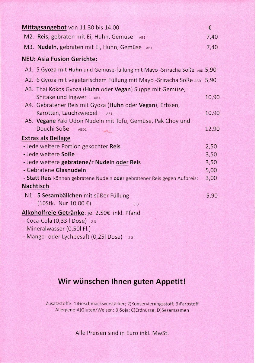 Speisekarte photo 1