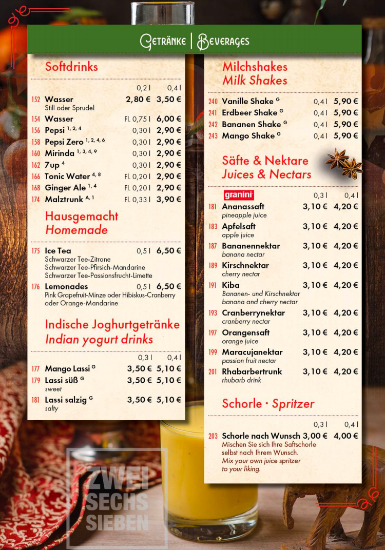 Speisekarte photo 3