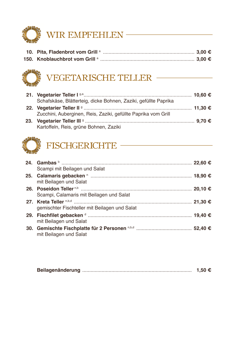 Speisekarte photo 5