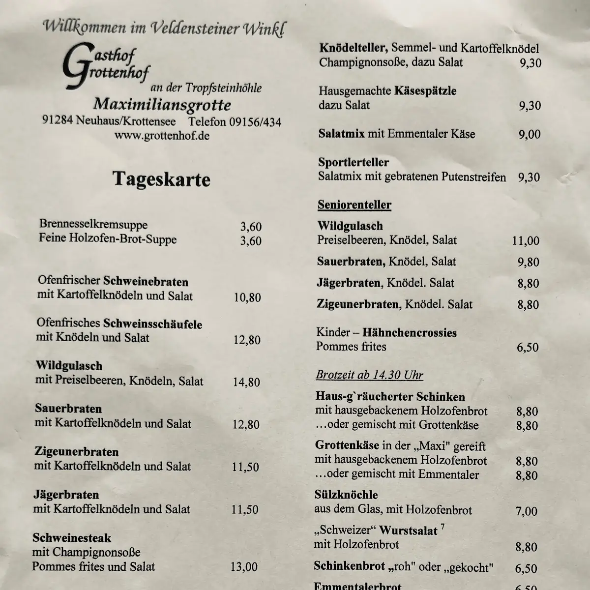 Speisekarte photo 2
